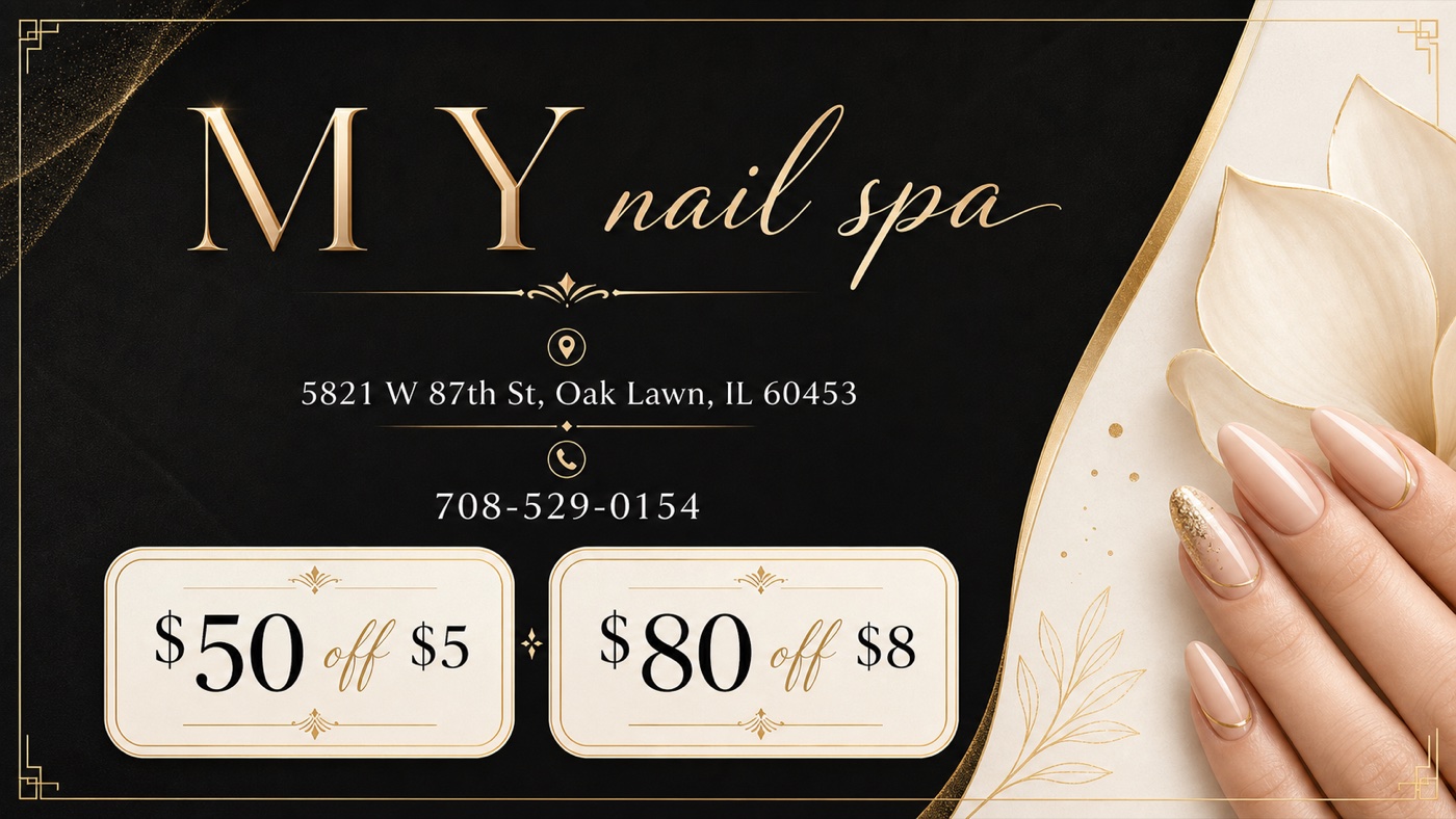 MY nail spa black & gold members coupon