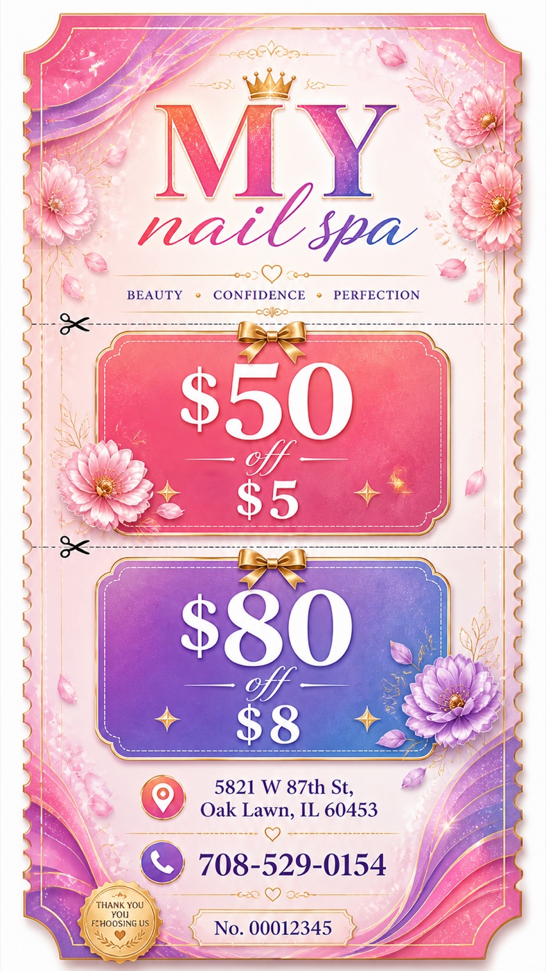 MY nail spa classic ticket coupon
